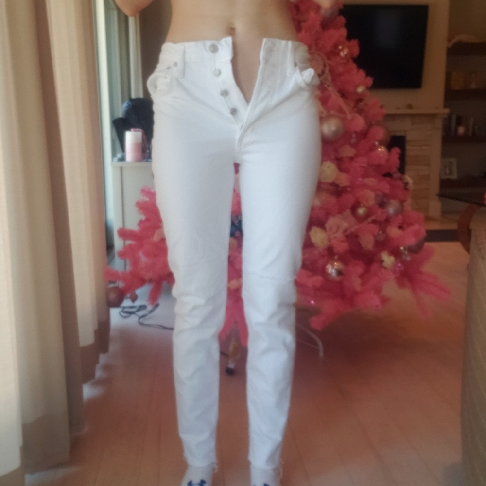 Free People Stella white skinny jeans 25 new w/o